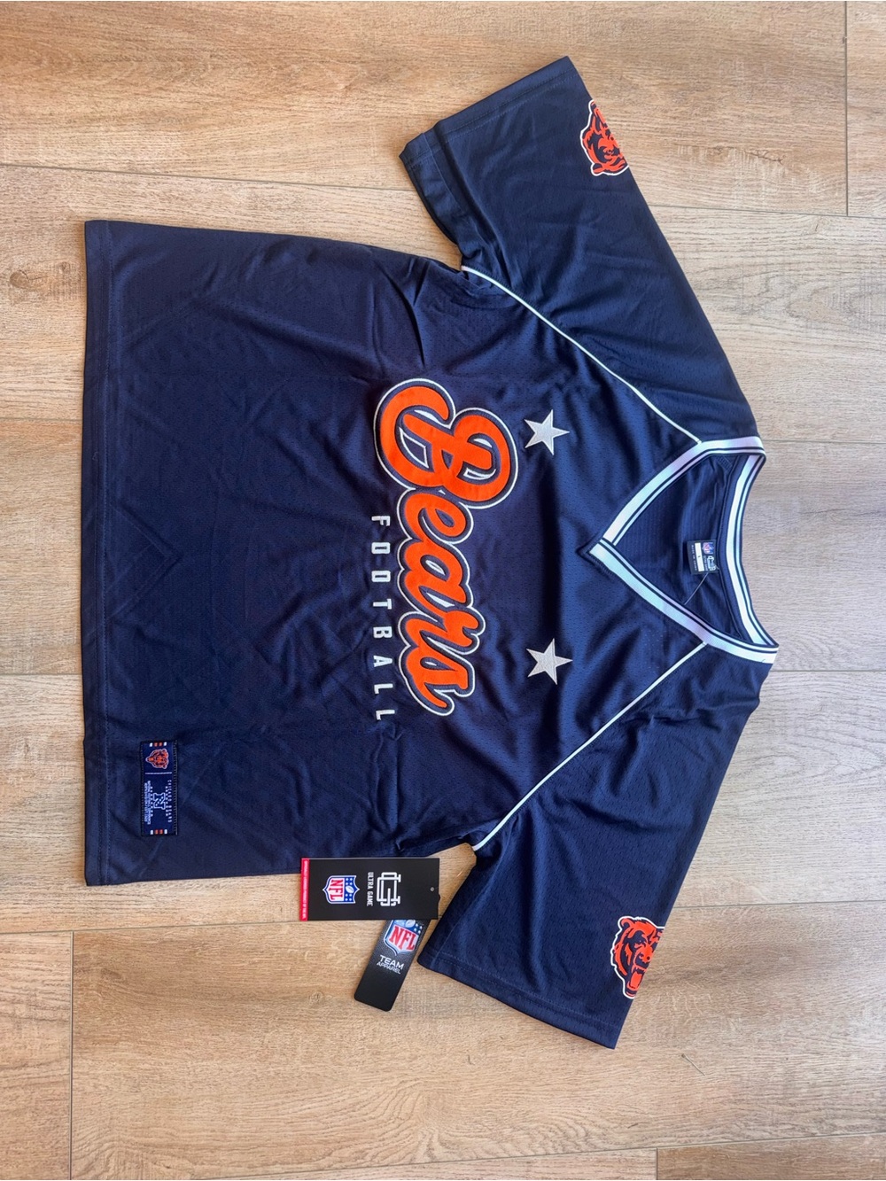 Women’s Navy Short-Sleeve Football Jersey